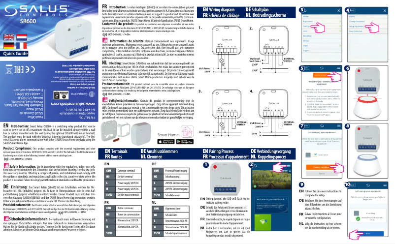 First page image of the manual for SR600
