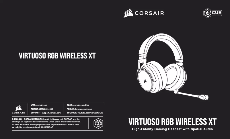 First page image of the manual for Virtuoso RGB Wireless XT