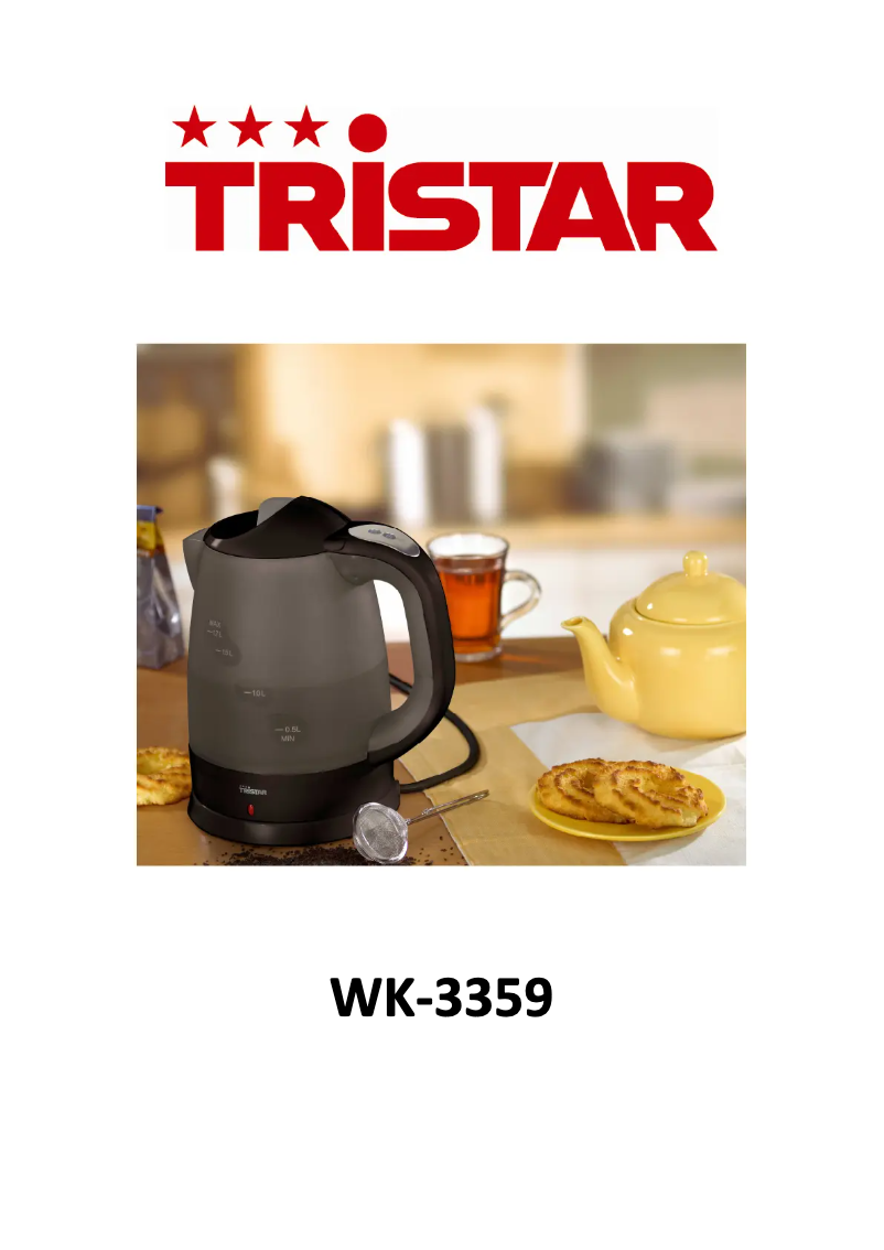Page 1 of the manual User Manual TriStar WK-3359