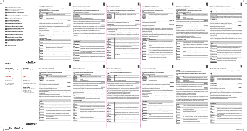 Page 1 of the manual User Manual Schaffner FN 2020-10-06