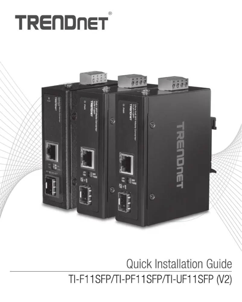 First page image of the manual for TI-PF11SFP