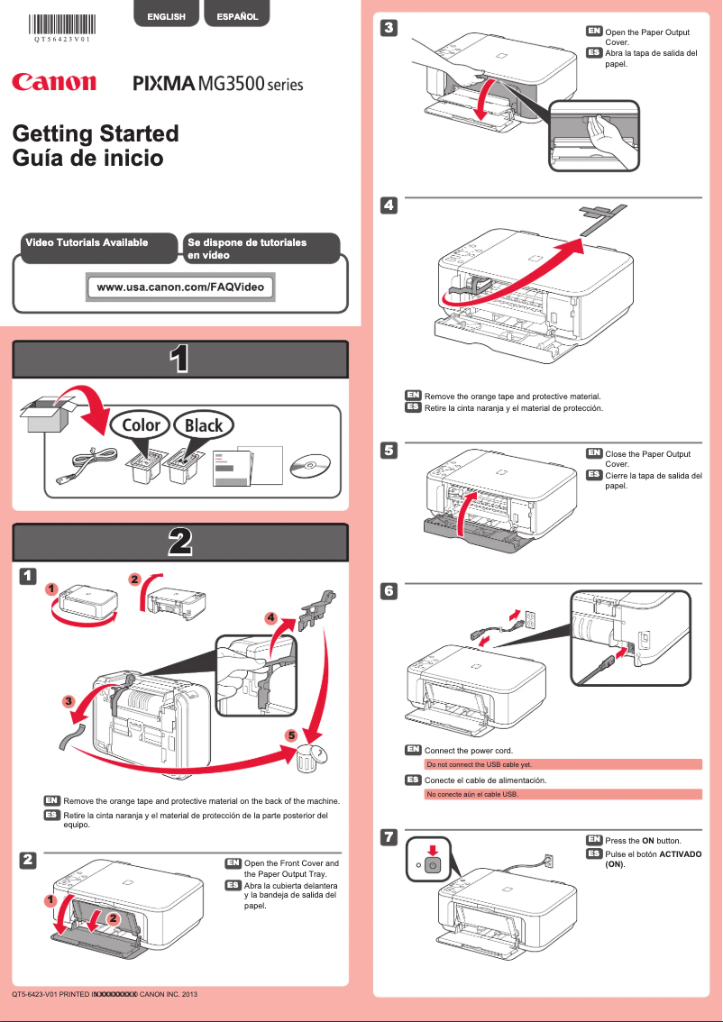 First page image of the manual for Pixma MG3522