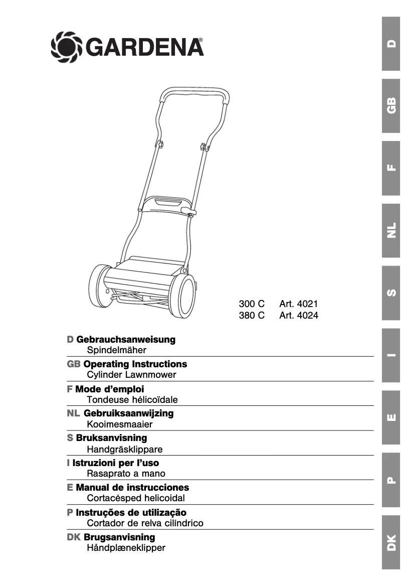 Page 1 of the manual User Manual Gardena 380 C
