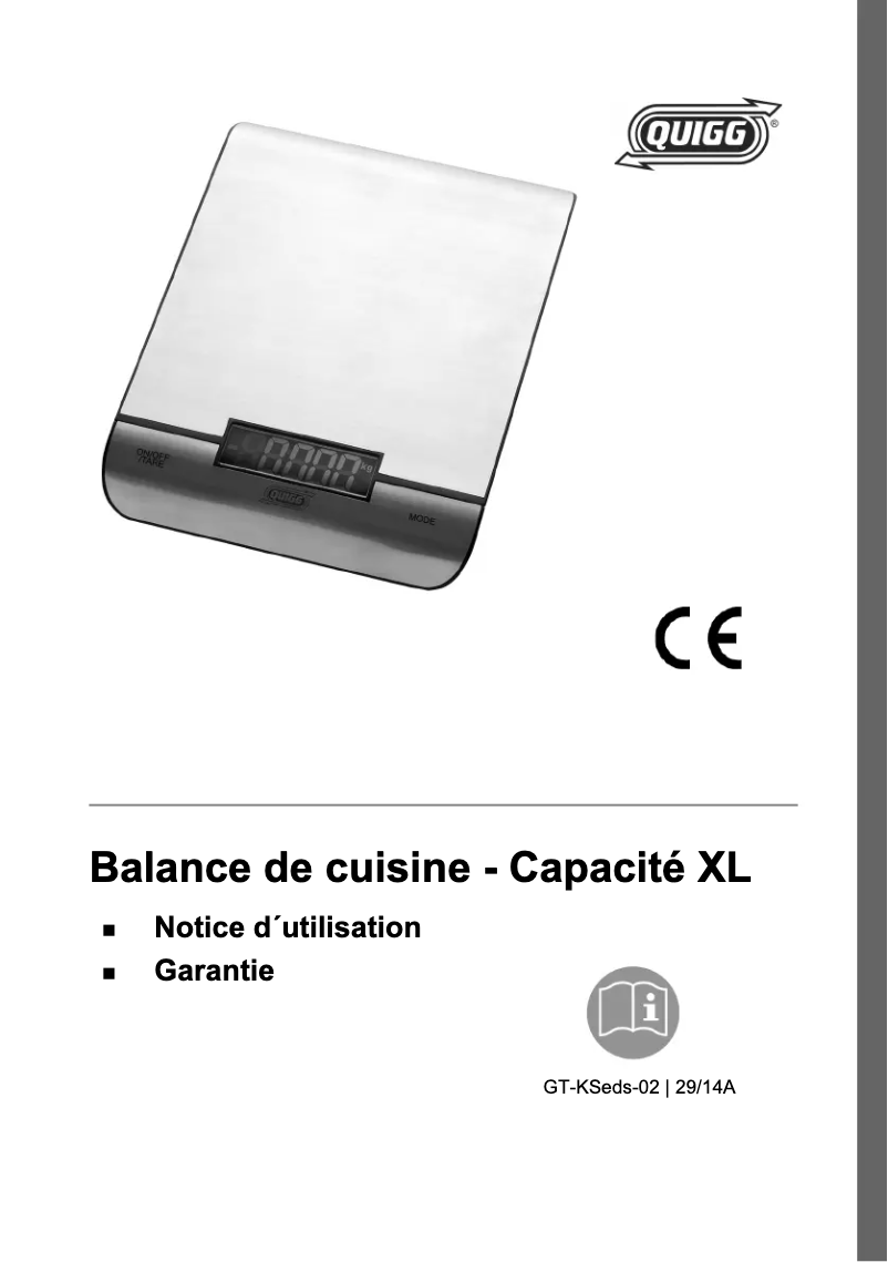 Page 1 of the manual User Manual Quigg GT-Kseds-02