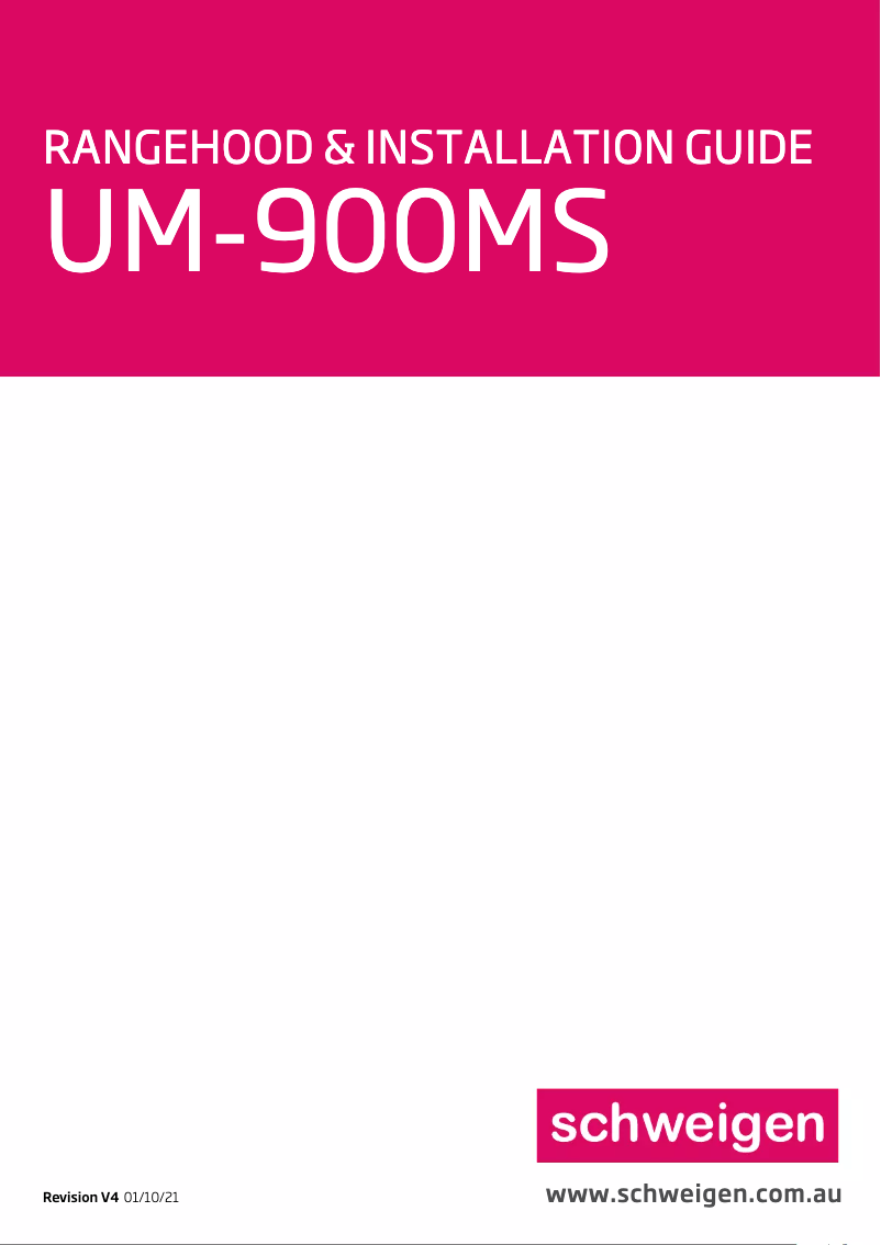 First page image of the manual for UM-900MS