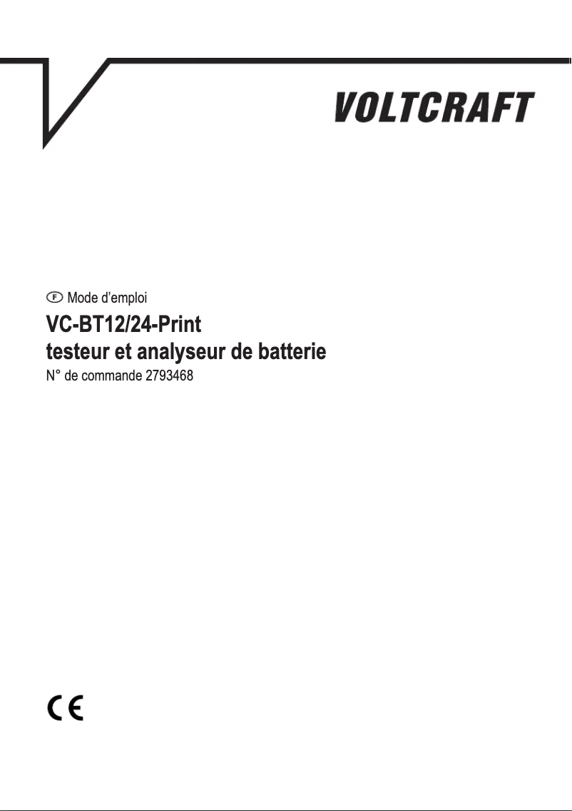 Page 1 of the manual User Manual Voltcraft VC-BT12/24-Print
