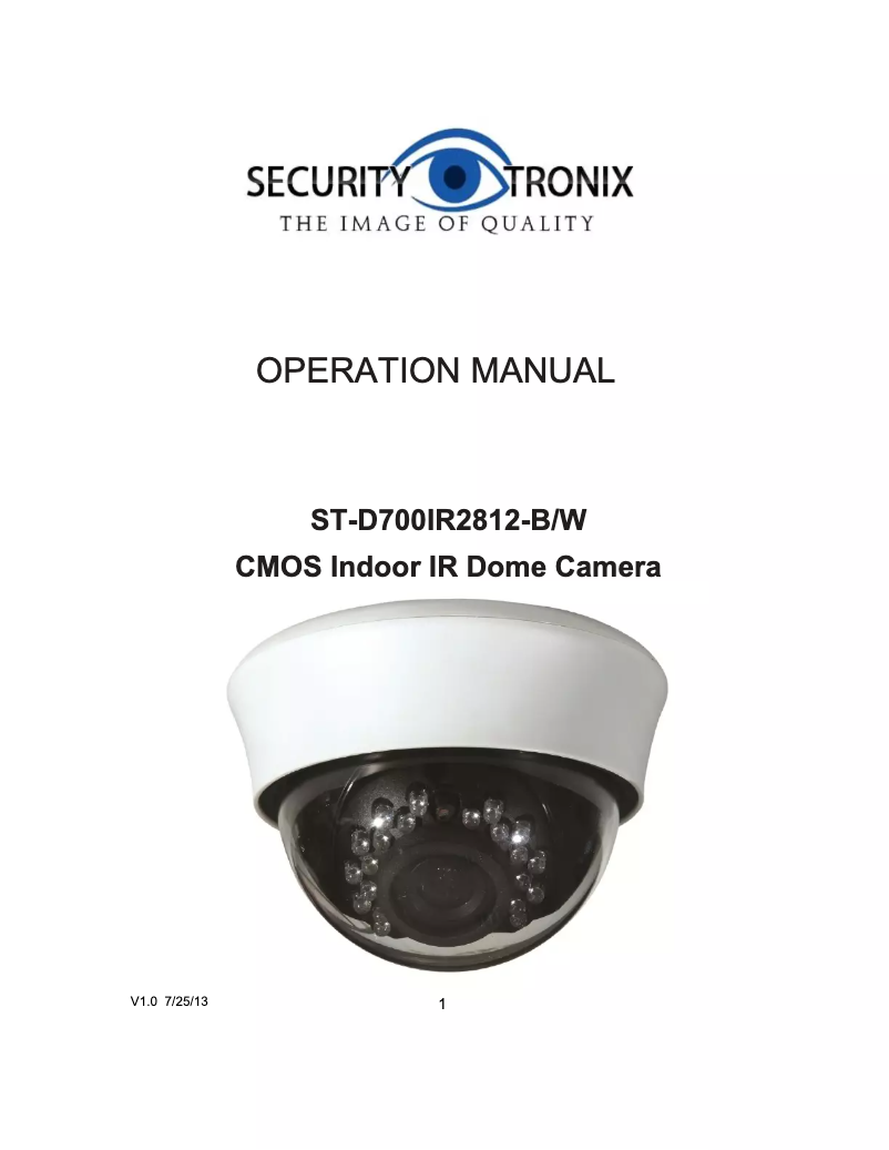 First page image of the manual for ST-D700IR2812-B