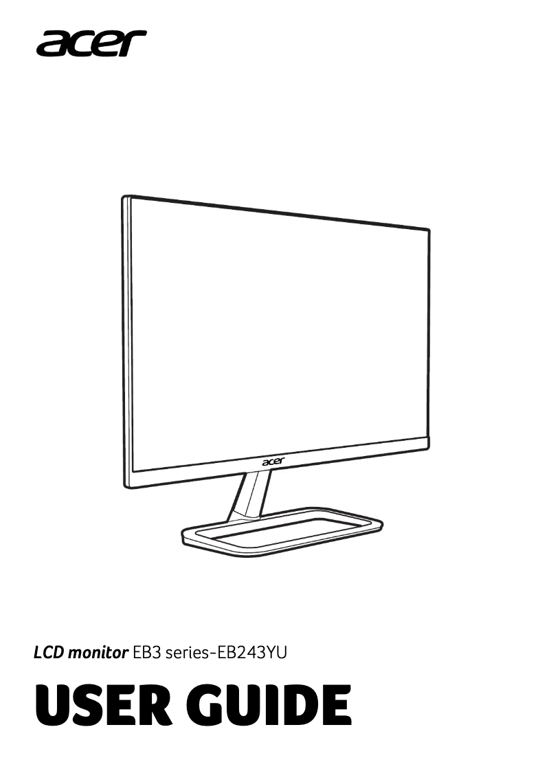 First page image of the manual for EB243YU