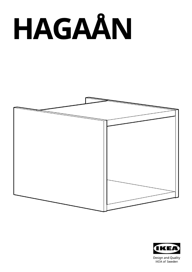 Page 1 of the manual User Manual Ikea HAGAÅN 905.355.21