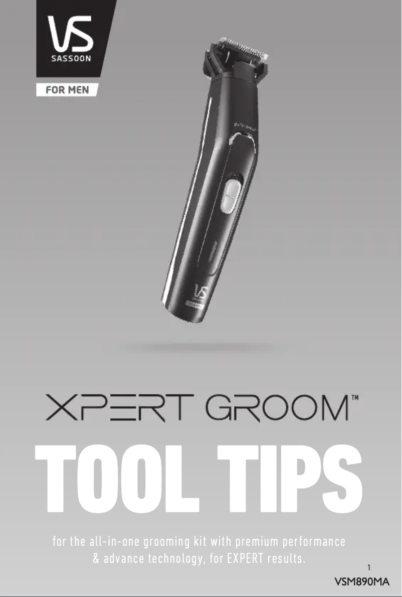 First page image of the manual for Xpert Groom VSM890MA