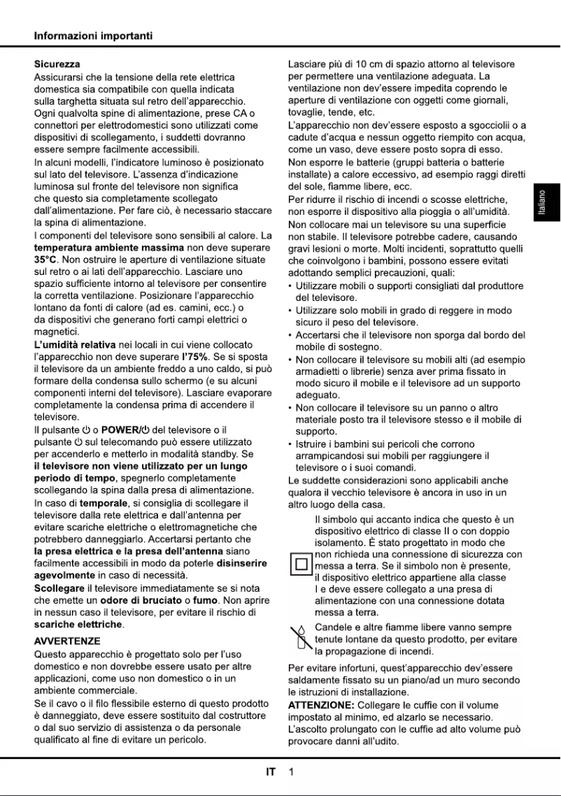 First page image of the manual for 40FC3116