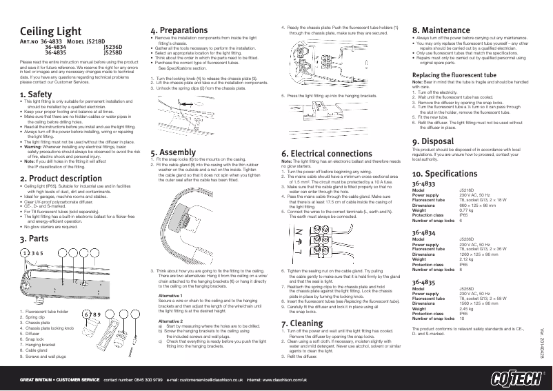Page 1 of the manual User Manual Cotech J5218D