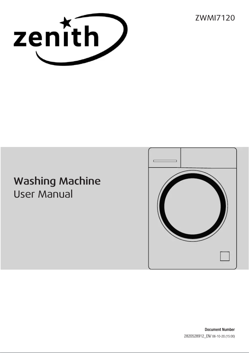 Image de la première page du manuel de l'appareil ZWMI7120