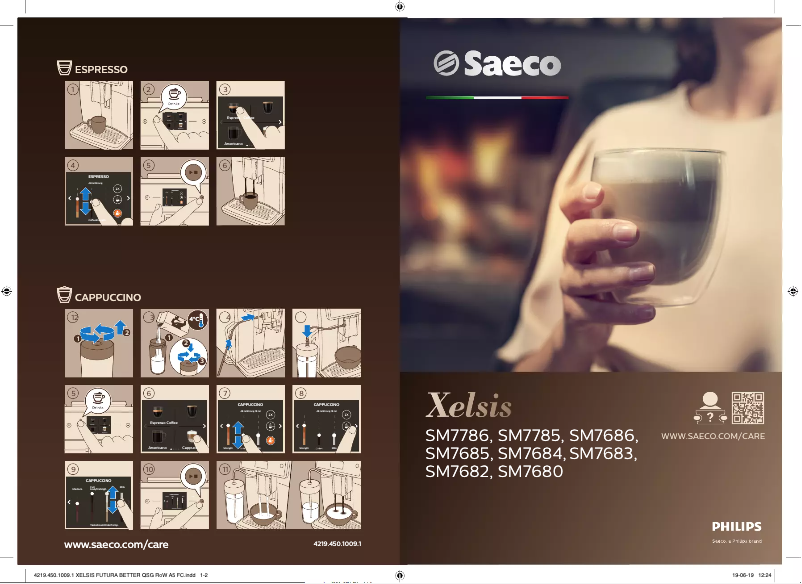 First page image of the manual for Saeco Xelsis SM7683