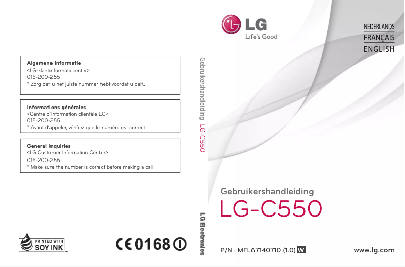 Page 1 of the manual User Manual LG Optimus Chat
