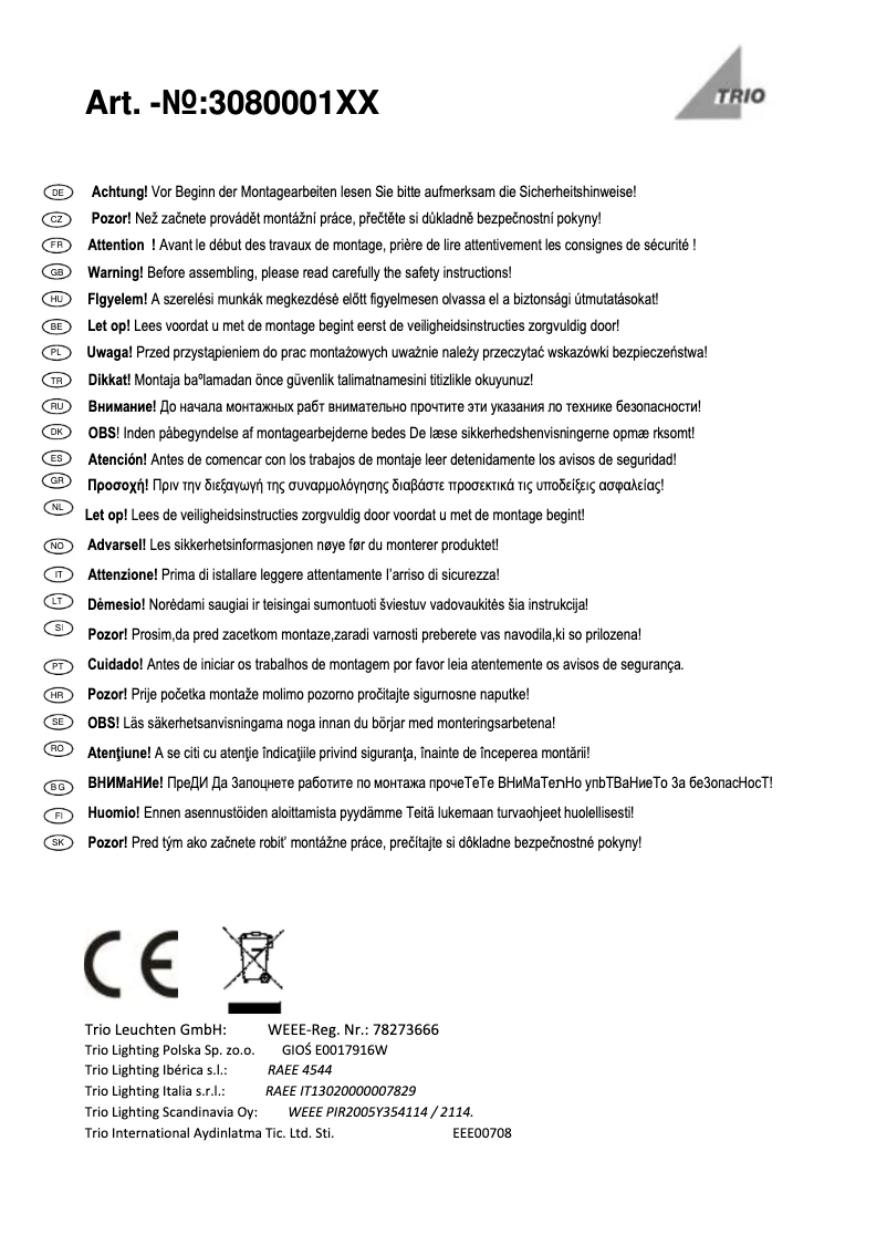 First page image of the manual for Tata