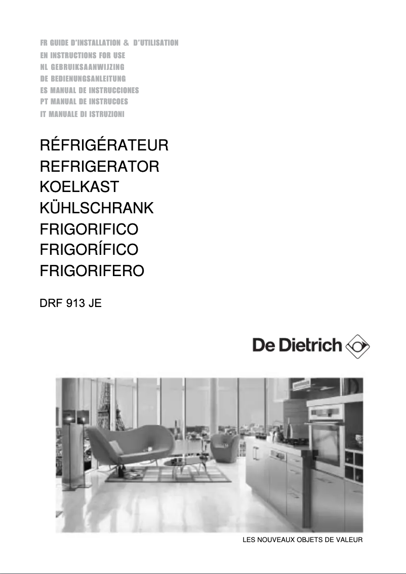 Page 1 of the manual User Manual De Dietrich DRF913JE
