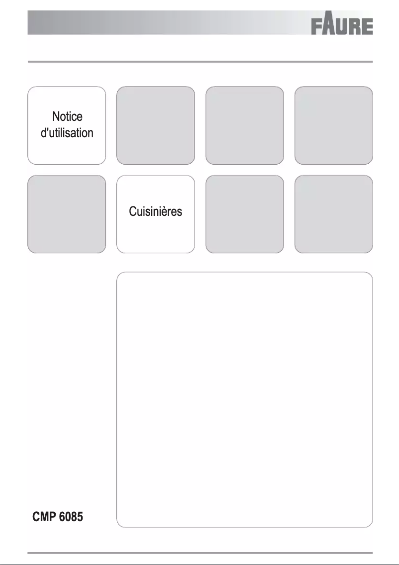 Page 1 of the manual User Manual Faure CMP6085X