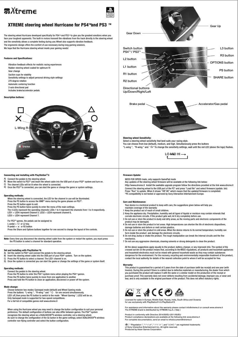 Page 1 of the manual User Manual Xtreme WH-3103V