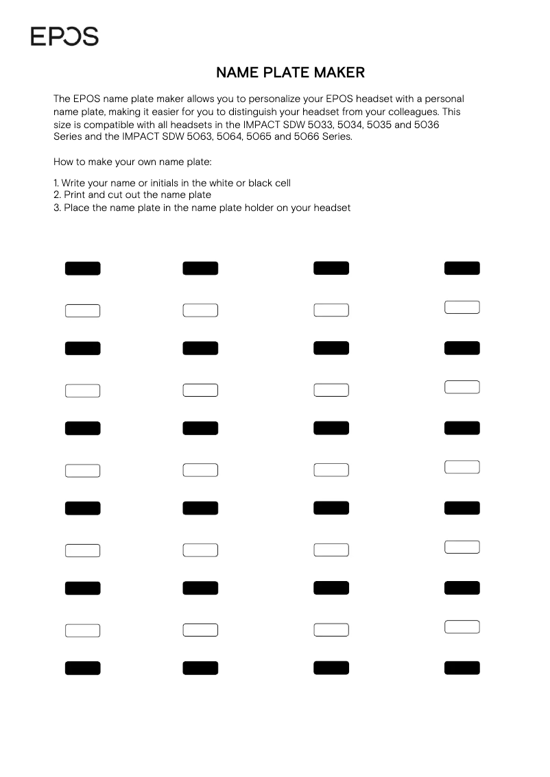 First page image of the manual for EPOS Impact SDW 5066