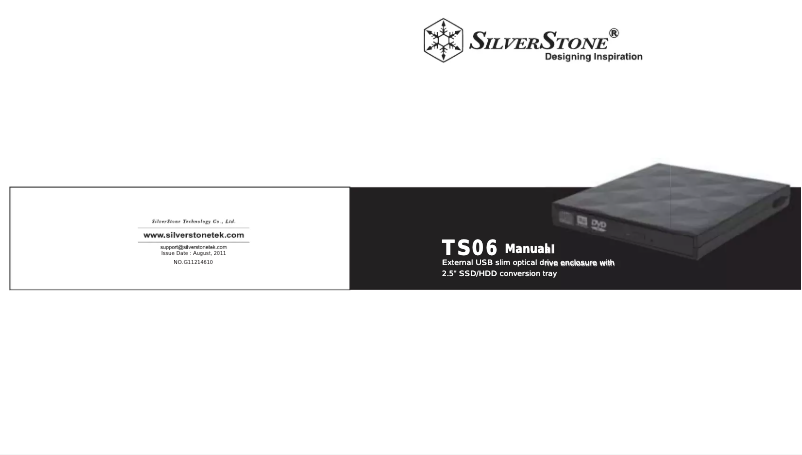 Page 1 of the manual User Manual Silverstone TS06