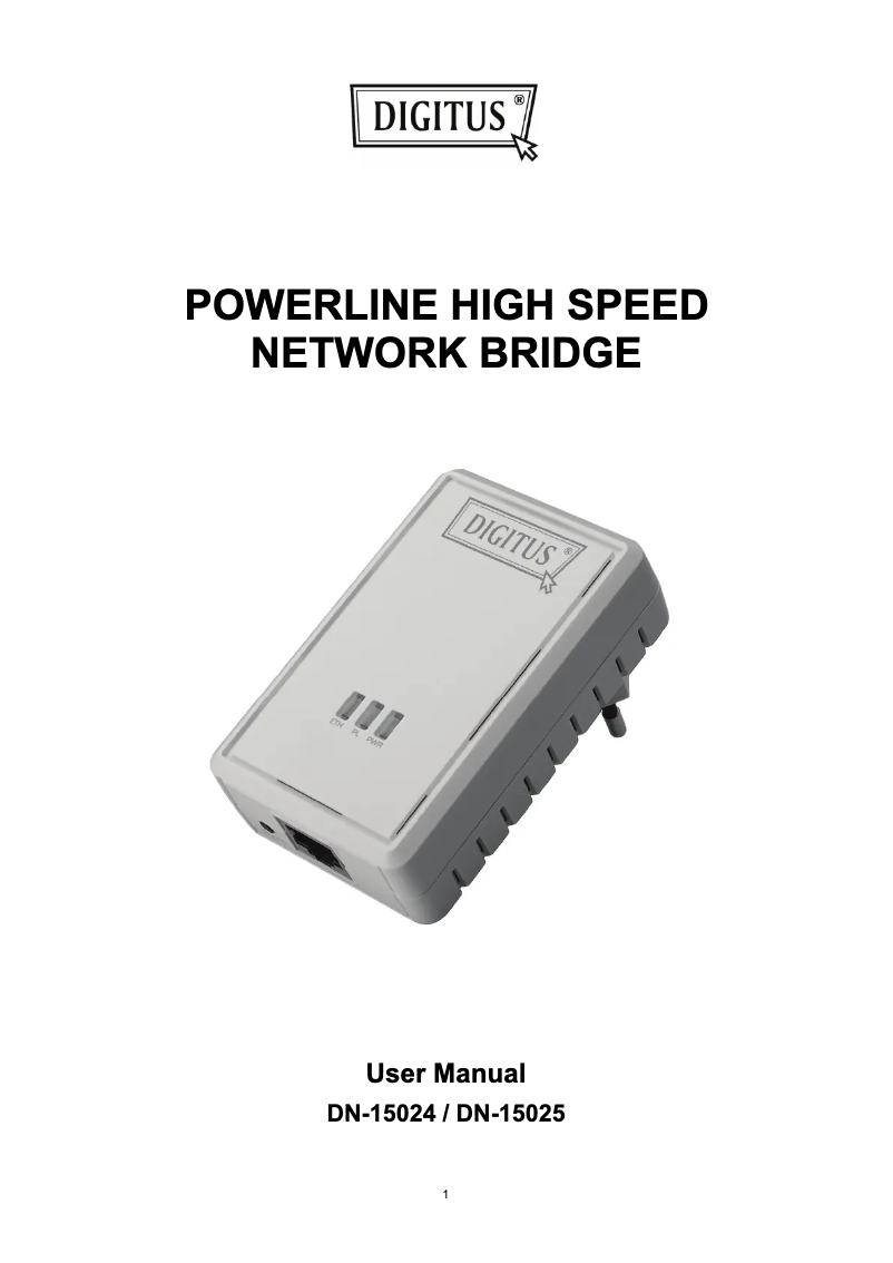 First page image of the manual for DN-15024