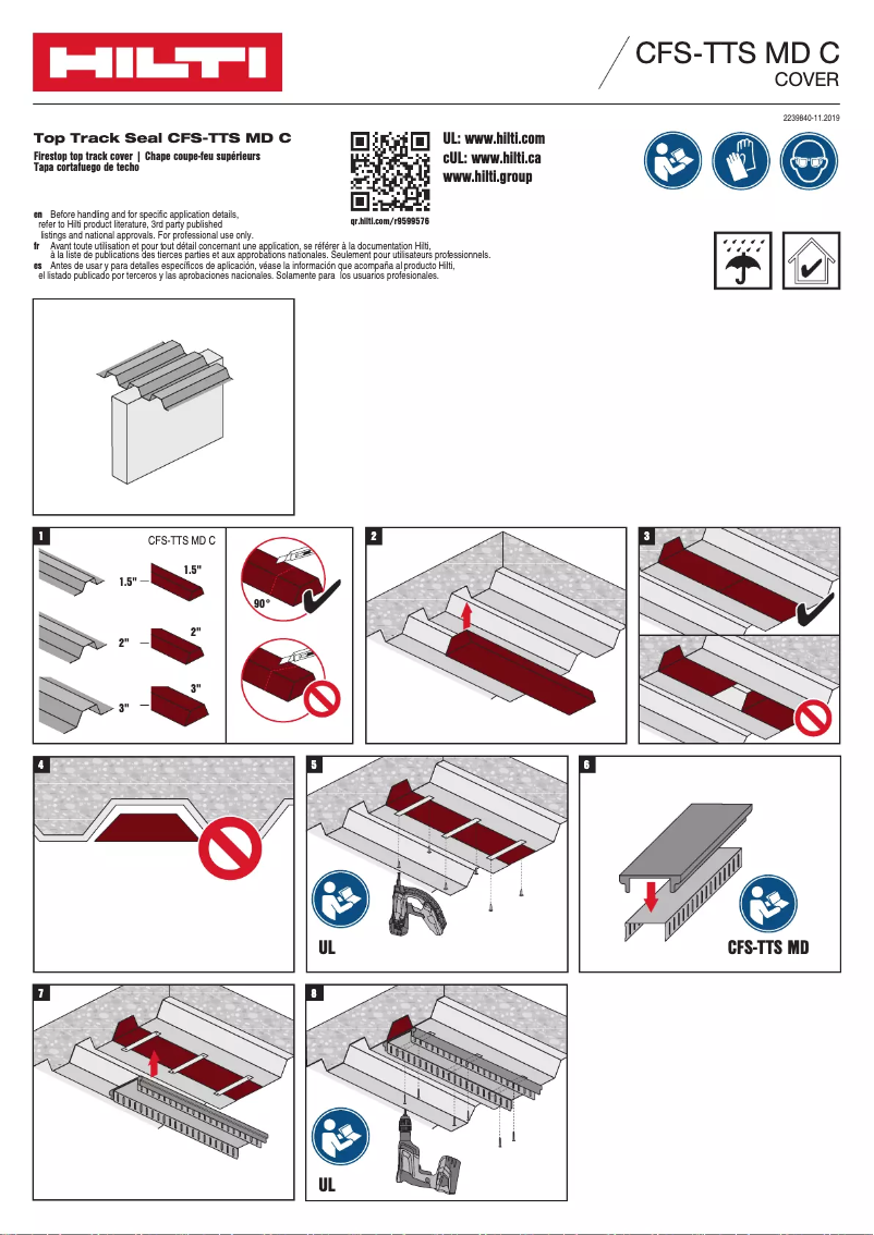Page 1 of the manual User Manual Hilti CFS-TTS MD C