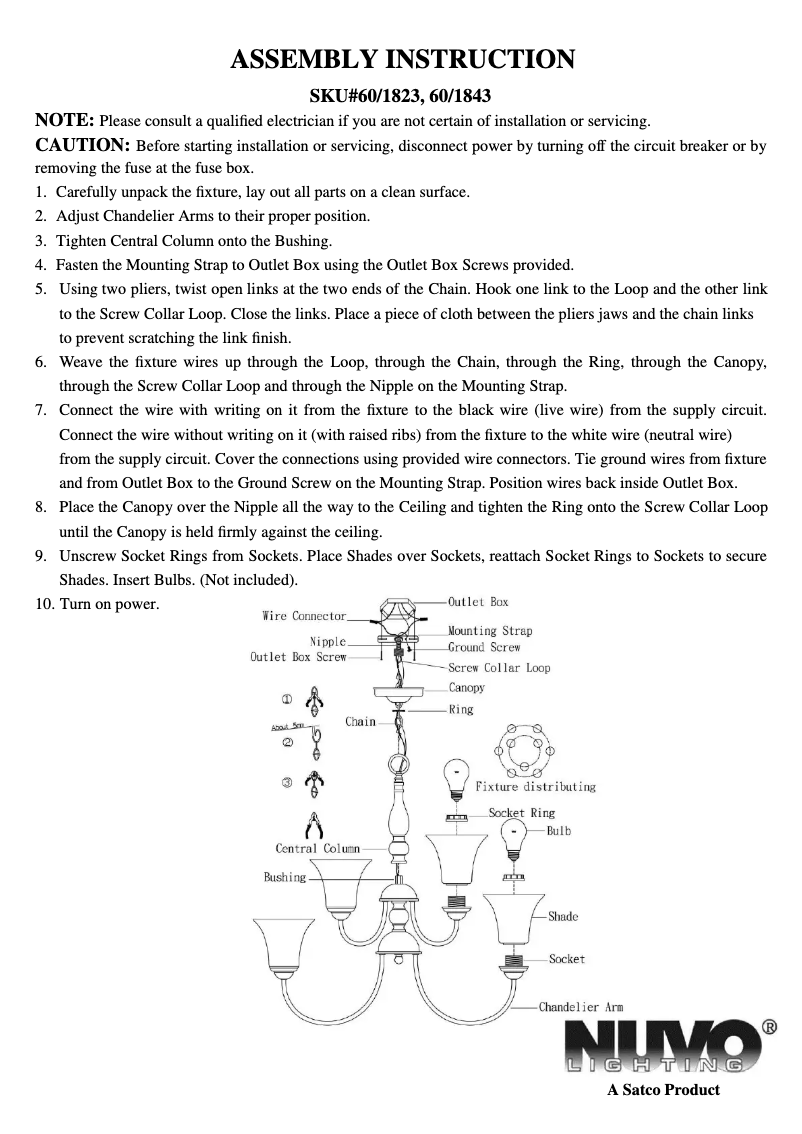 First page image of the manual for Dupont 60/1823