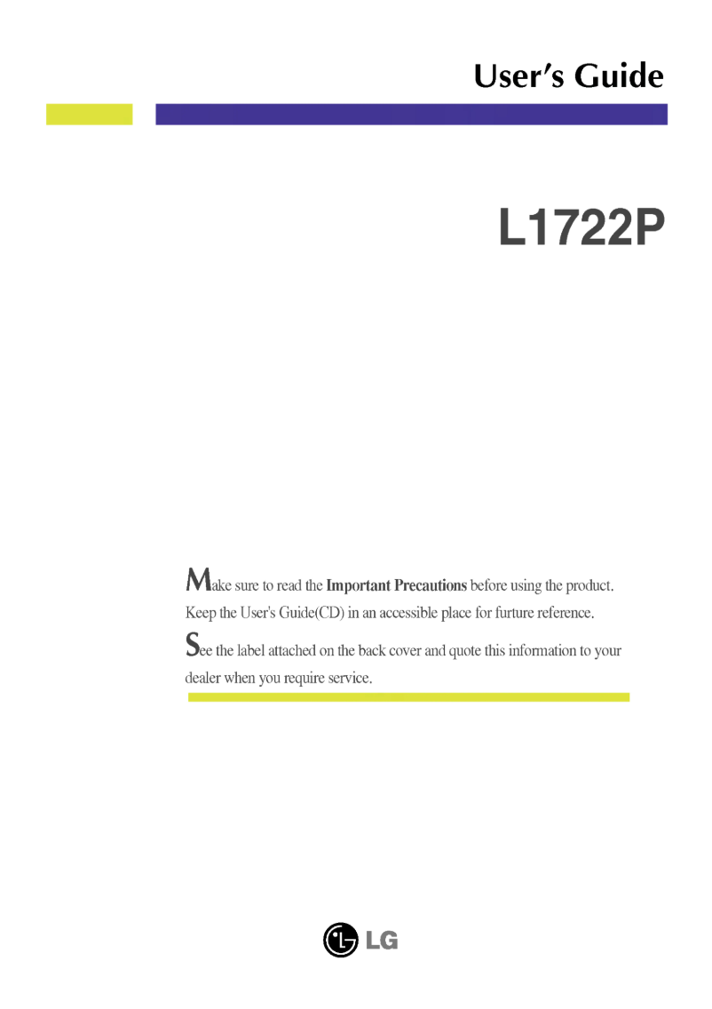 First page image of the manual for L1722PF