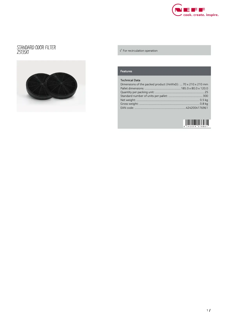 First page image of the manual for Z5135X1