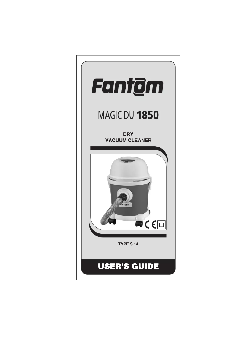 First page image of the manual for Magic DU 1850