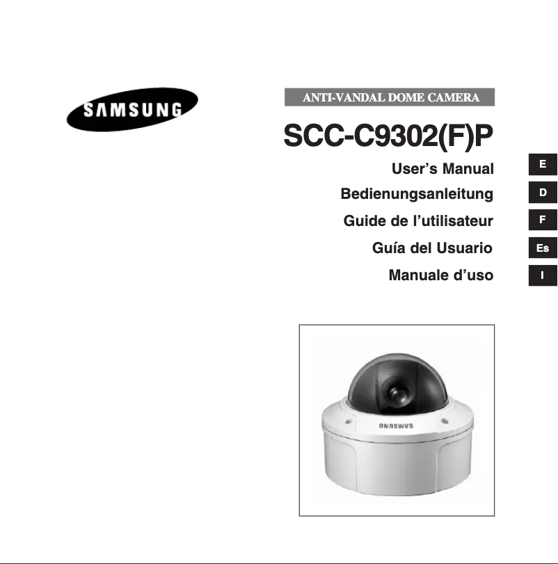 Page 1 of the manual User Manual Samsung SCC-C9302FP