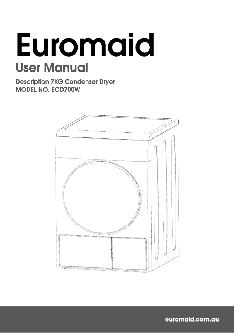 First page image of the manual for ECD700W
