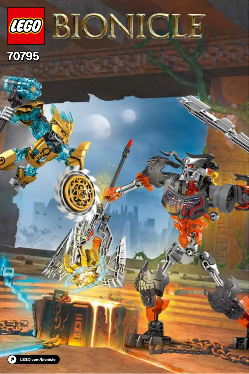 First page image of the manual for Bionicle 70795