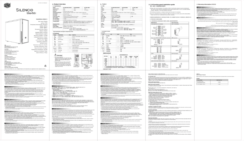 First page image of the manual for RC-550-WWN1