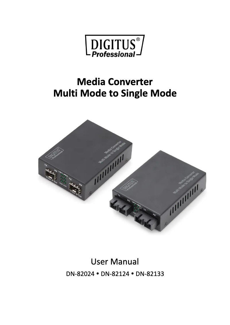 Page 1 of the manual User Manual Digitus DN-82133