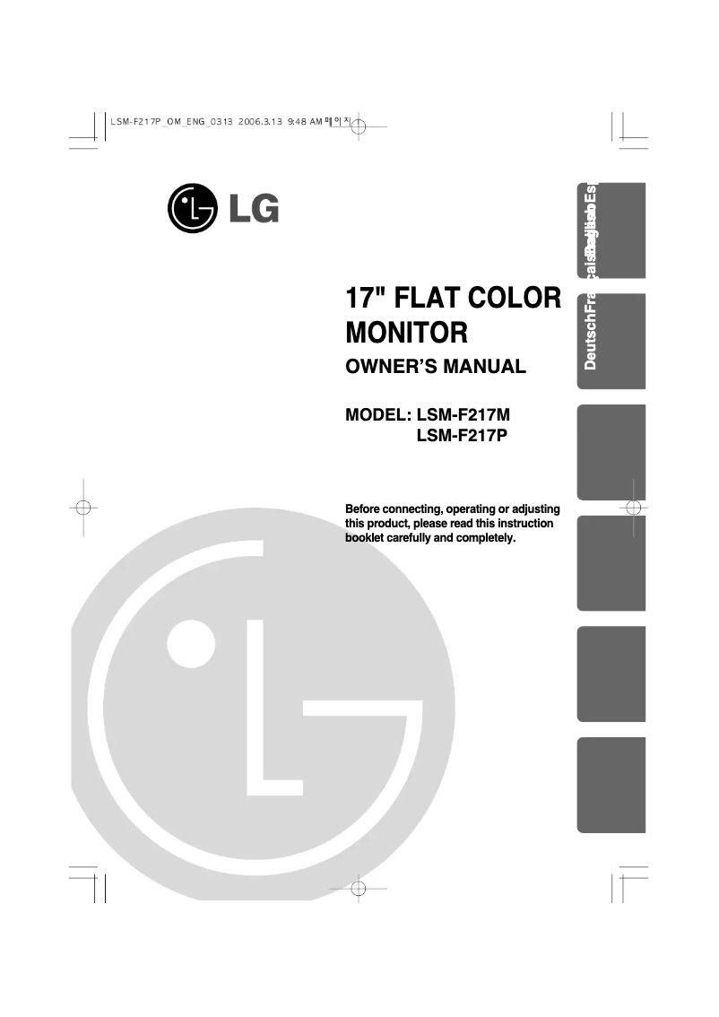 Page 1 of the manual User Manual LG LSM-F217P