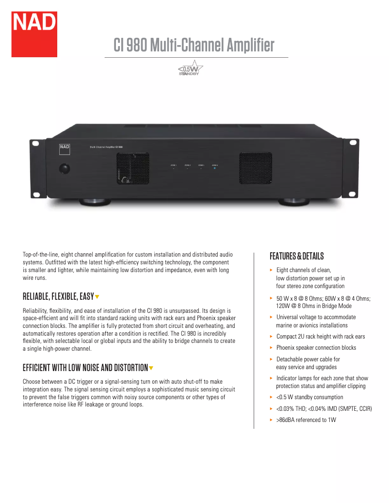 First page image of the manual for CI 980