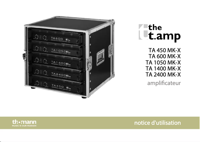 Page 1 of the manual User Manual the t.amp TA 1050 MK-X