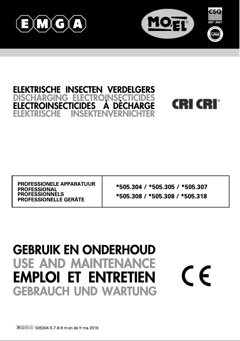 Page 1 de la notice Manuel utilisateur MO-EL Cri-Cri 505307