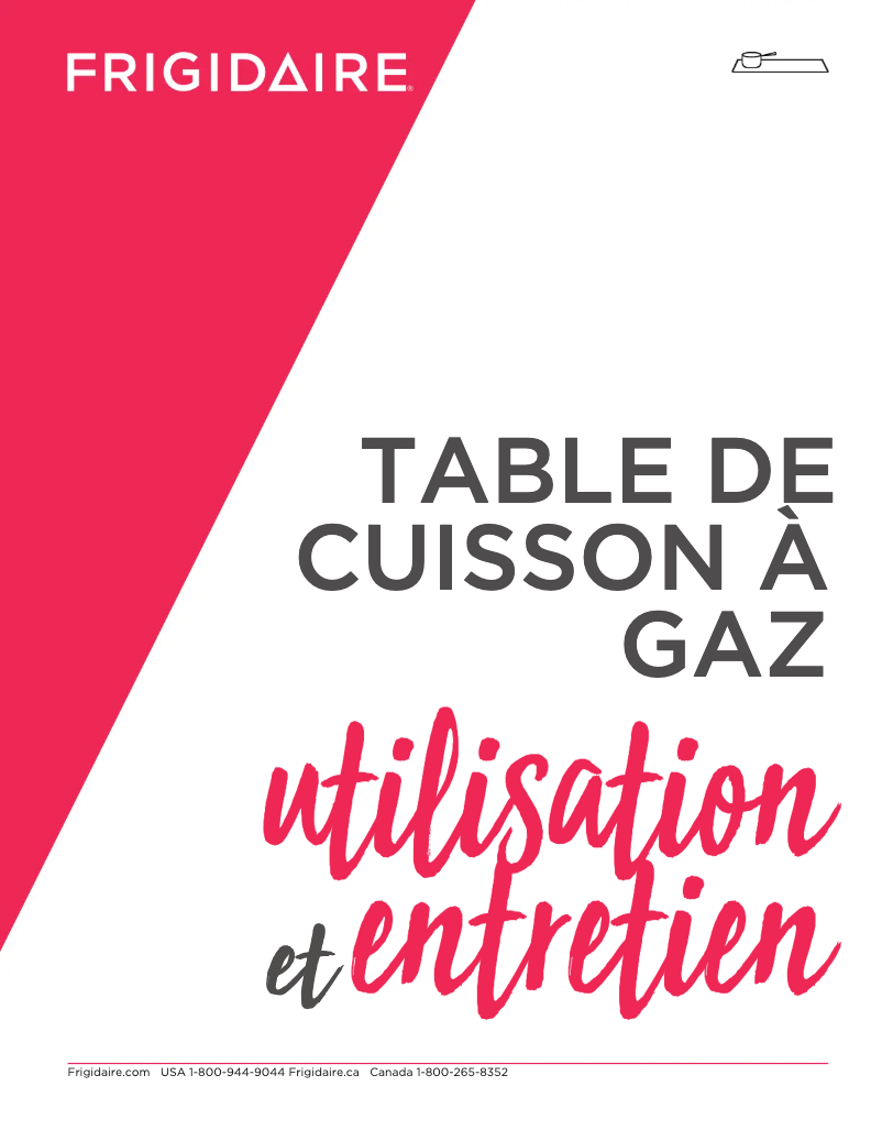 First page image of the manual for FCCG3627AB