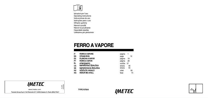 Page 1 of the manual User Manual Imetec ZeroCalc Z3 3900