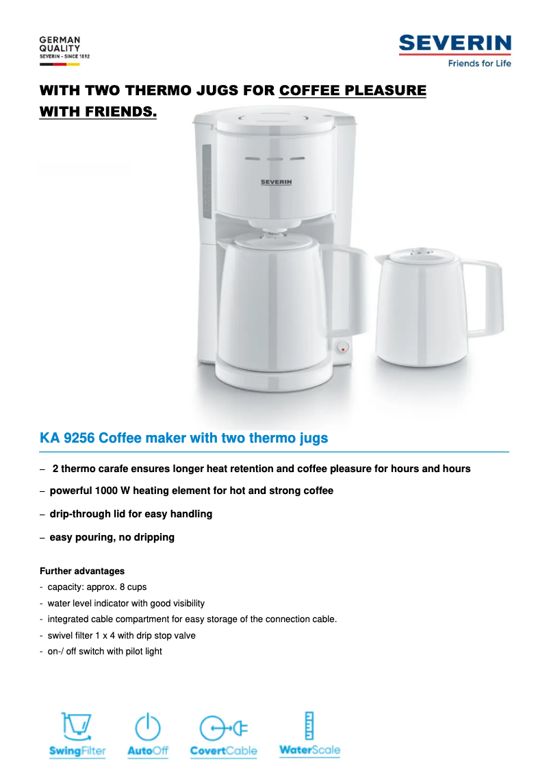 First page image of the manual for KA 9256