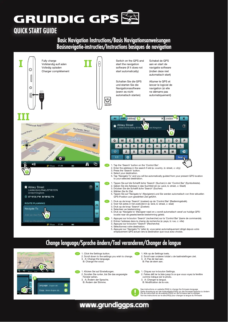 First page image of the manual for GPS MF1