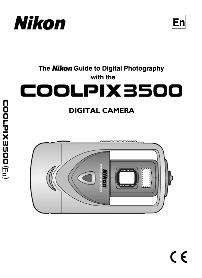 First page image of the manual for Coolpix 3500