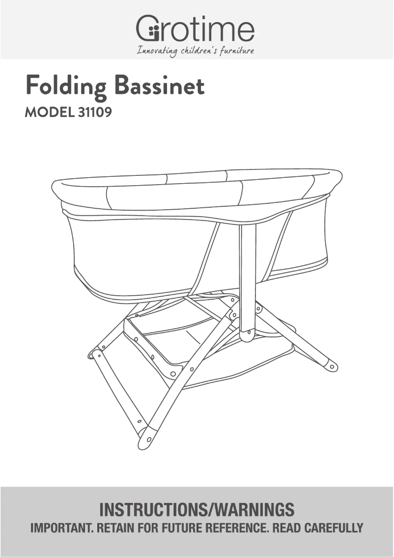 First page image of the manual for Luna Folding Bassinet