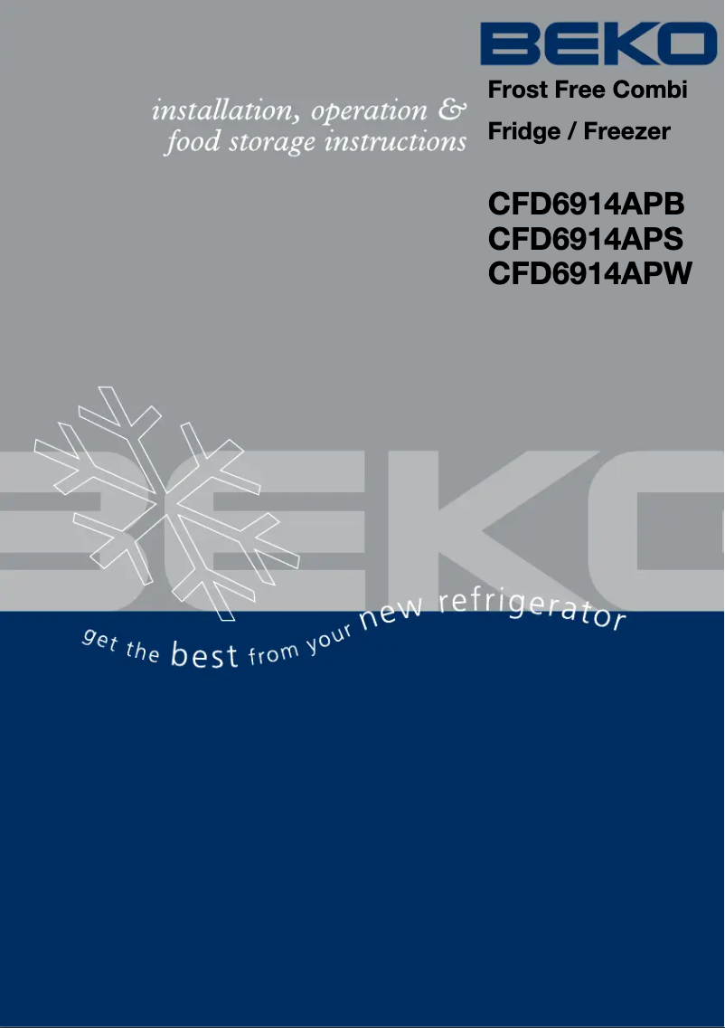 Page 1 of the manual User Manual Beko CFD6914AP