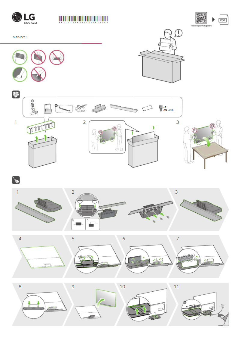 Page 1 of the manual Installation Guide LG OLED48C25LB