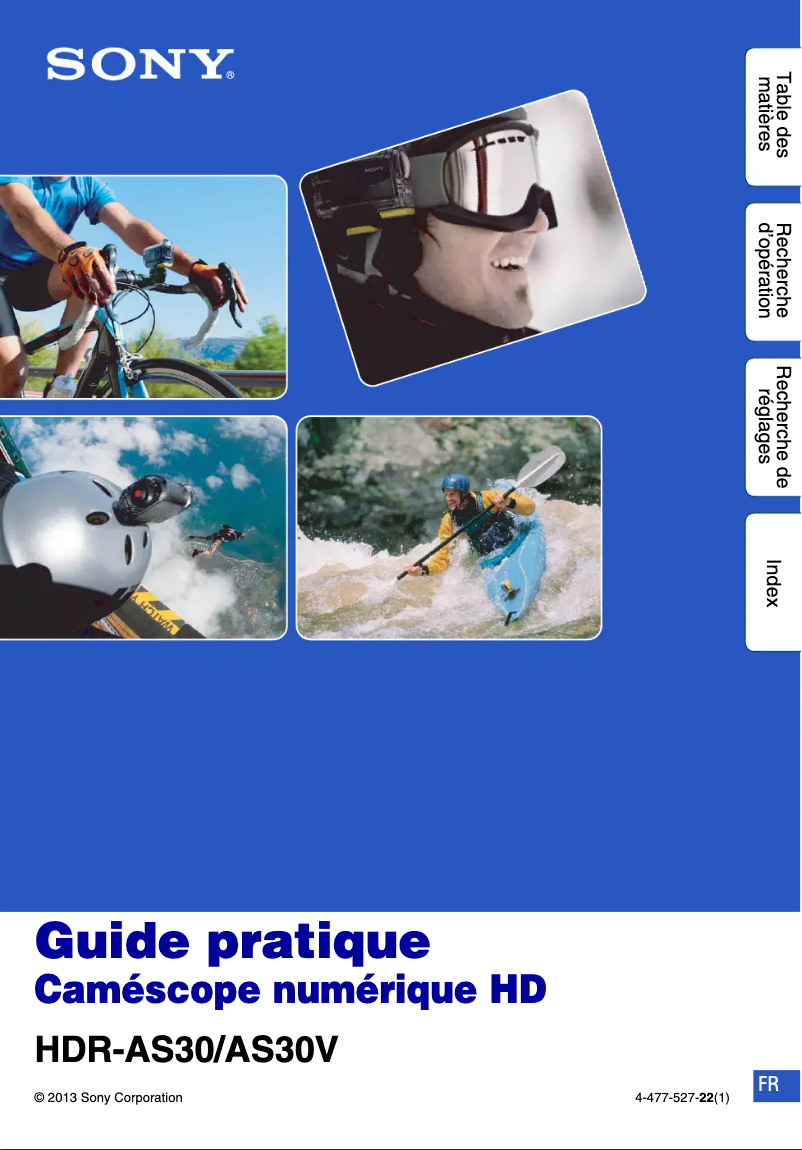 First page image of the manual for HDR-AS30VW