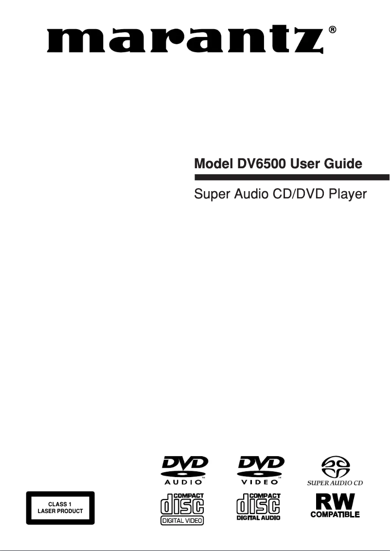 First page image of the manual for DV6500